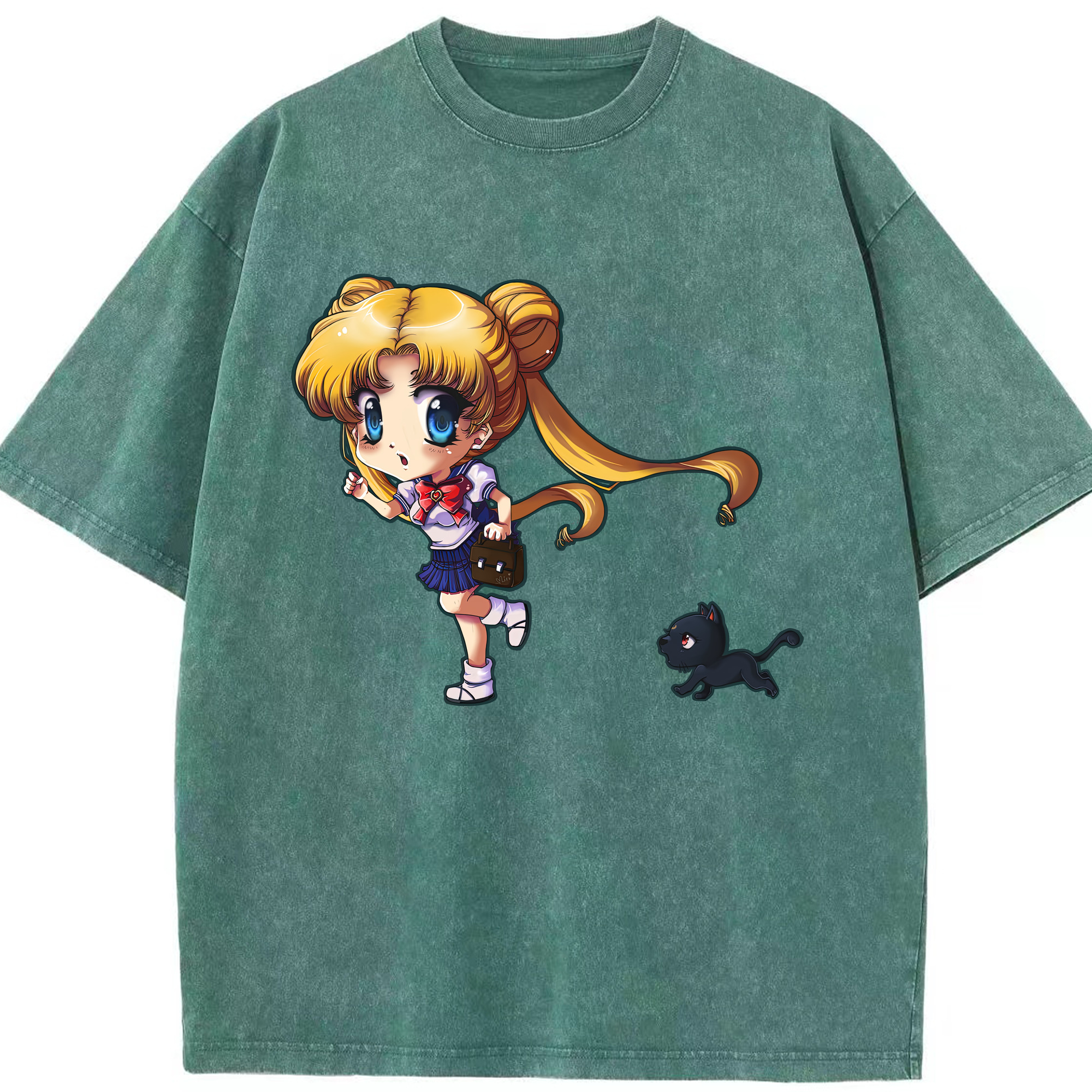 （画像用） 美少女戦士セーラームーン 愛野 美奈子 あいの みなこ Sailor Moon Aino Minako 綿100% ヴィンテージ風 半袖Tシャツ（フロントプリント）